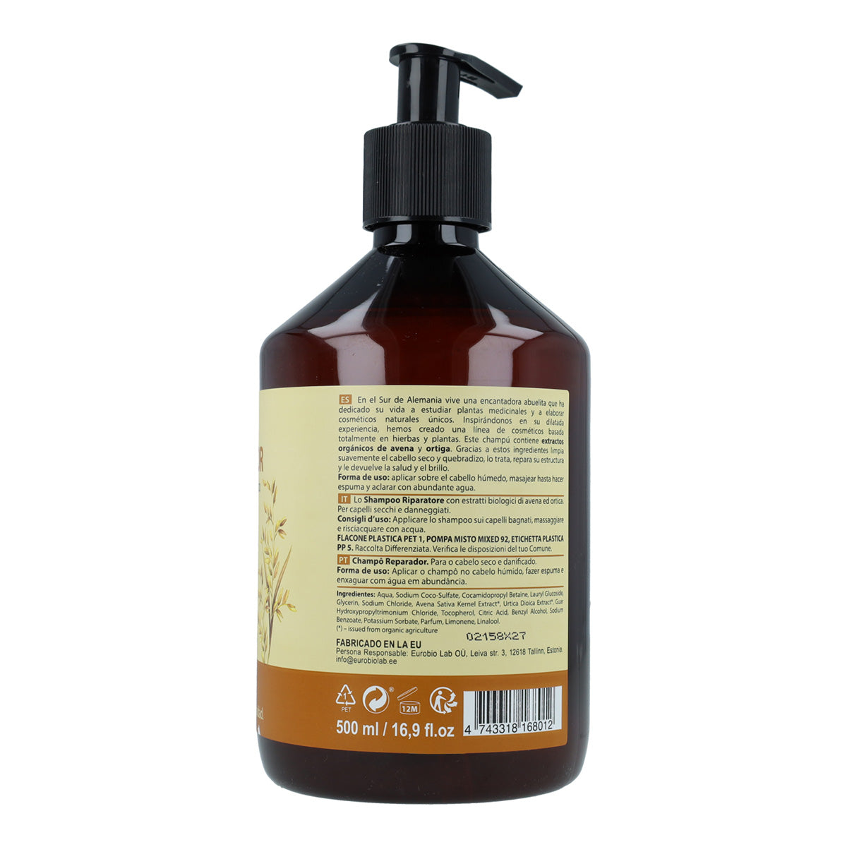 Champú Reparador Cabellos Secos y Dañados Oma Gertrude 500 ml