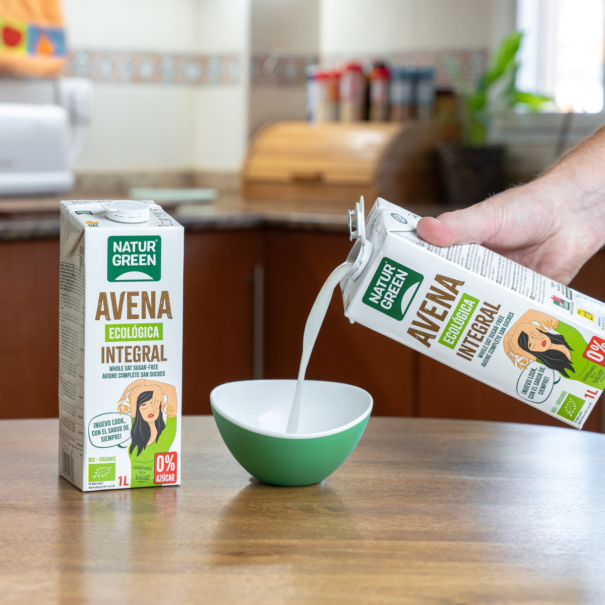 Confezione da 6 bevande integrali all'avena 0% zuccheri Bio NaturGreen 1 L