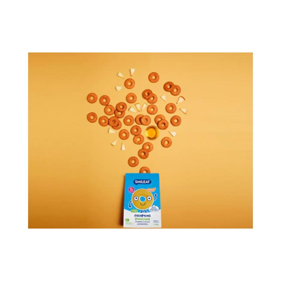 Pack 2x Galletas infantiles ECO de espelta con manzana Smileat, 220g