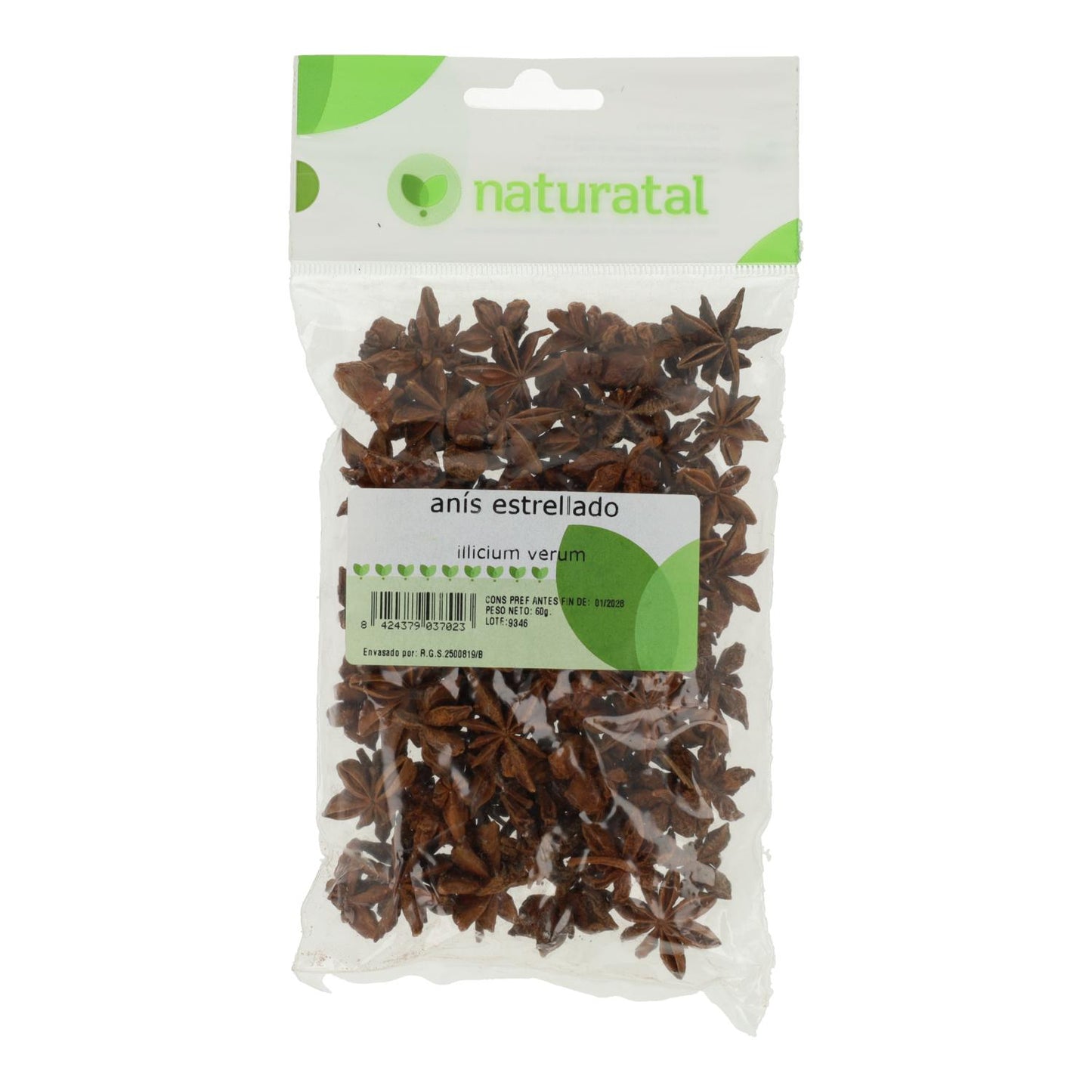 Anis Estrellado (Illicium Verum) Naturatal 60 g