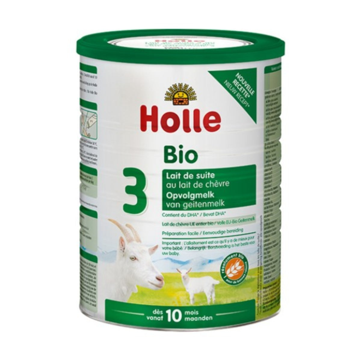 Leche de Continuación de Cabra 3 (a partir del 10º mes) LATA, Holle, 800g