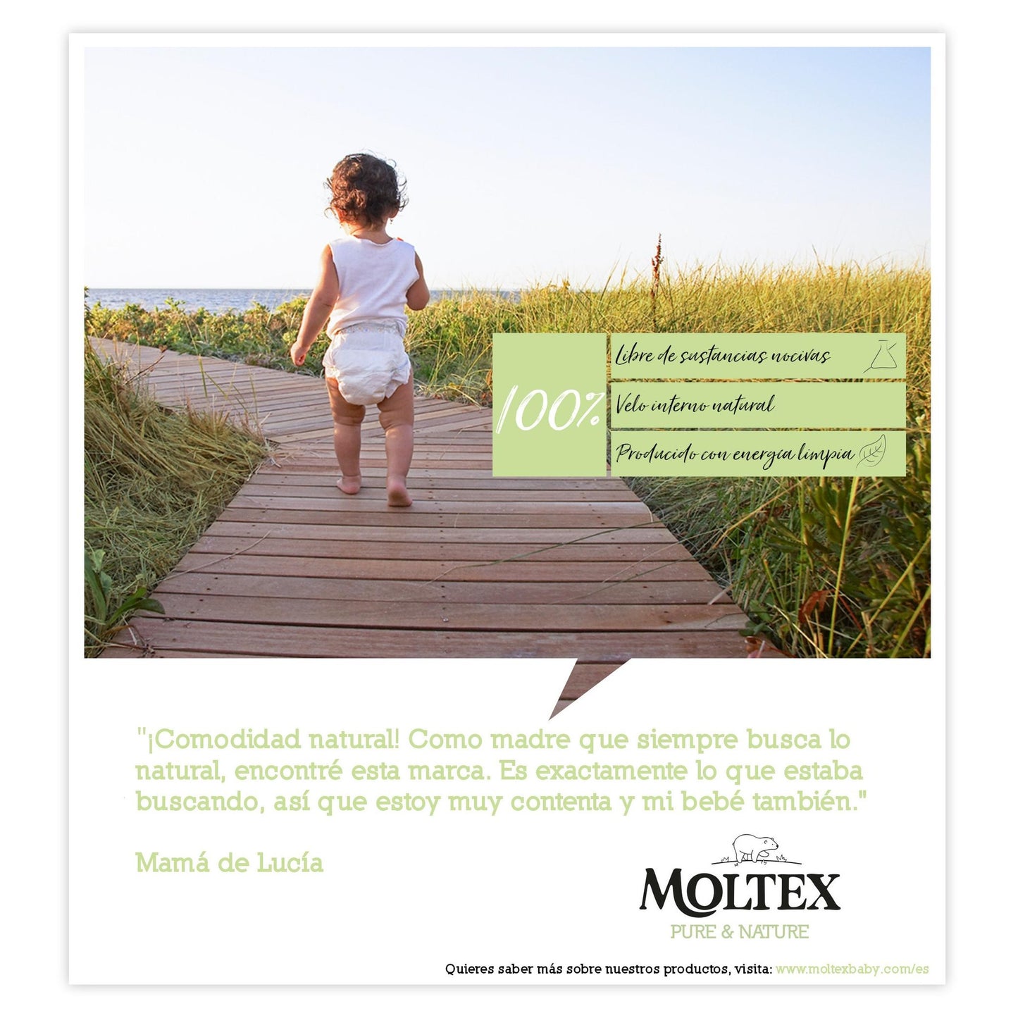 Pack ahorro Pañales Moltex Pure & Nature T3 (4-10 kg), 224 Uds