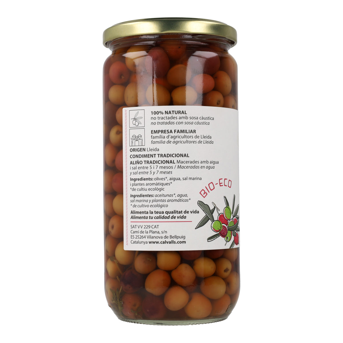 Olive Arbequina ECO Cal Valls 720 g