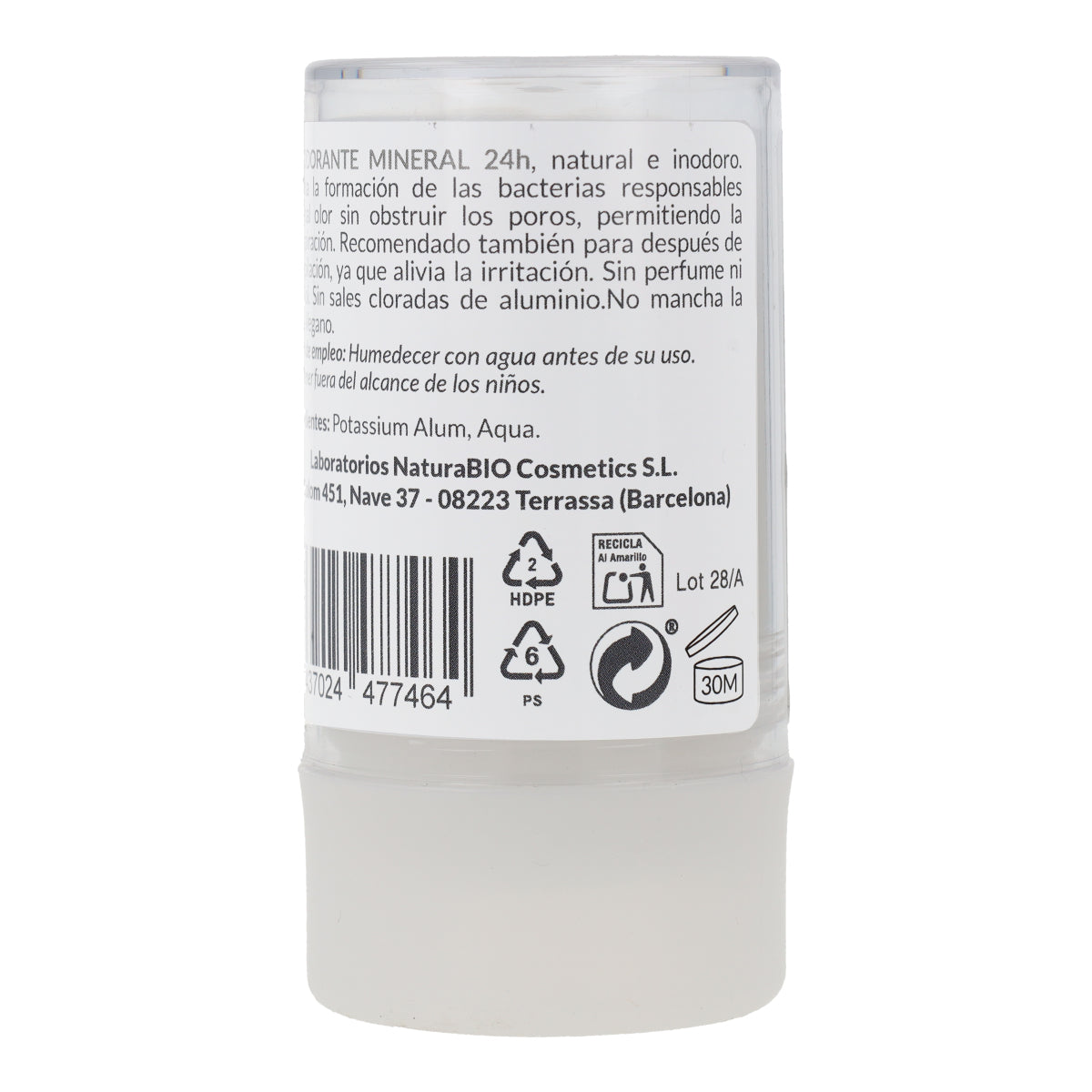 Deodorante in pietra di allume HappyBio 115 g