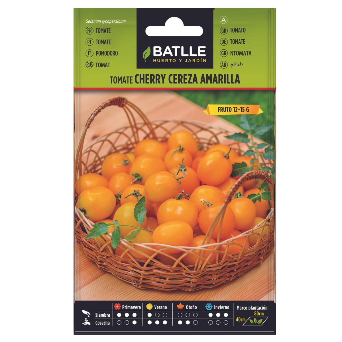 Semillas de Tomate Cherry Cereza Amarilla Batlle