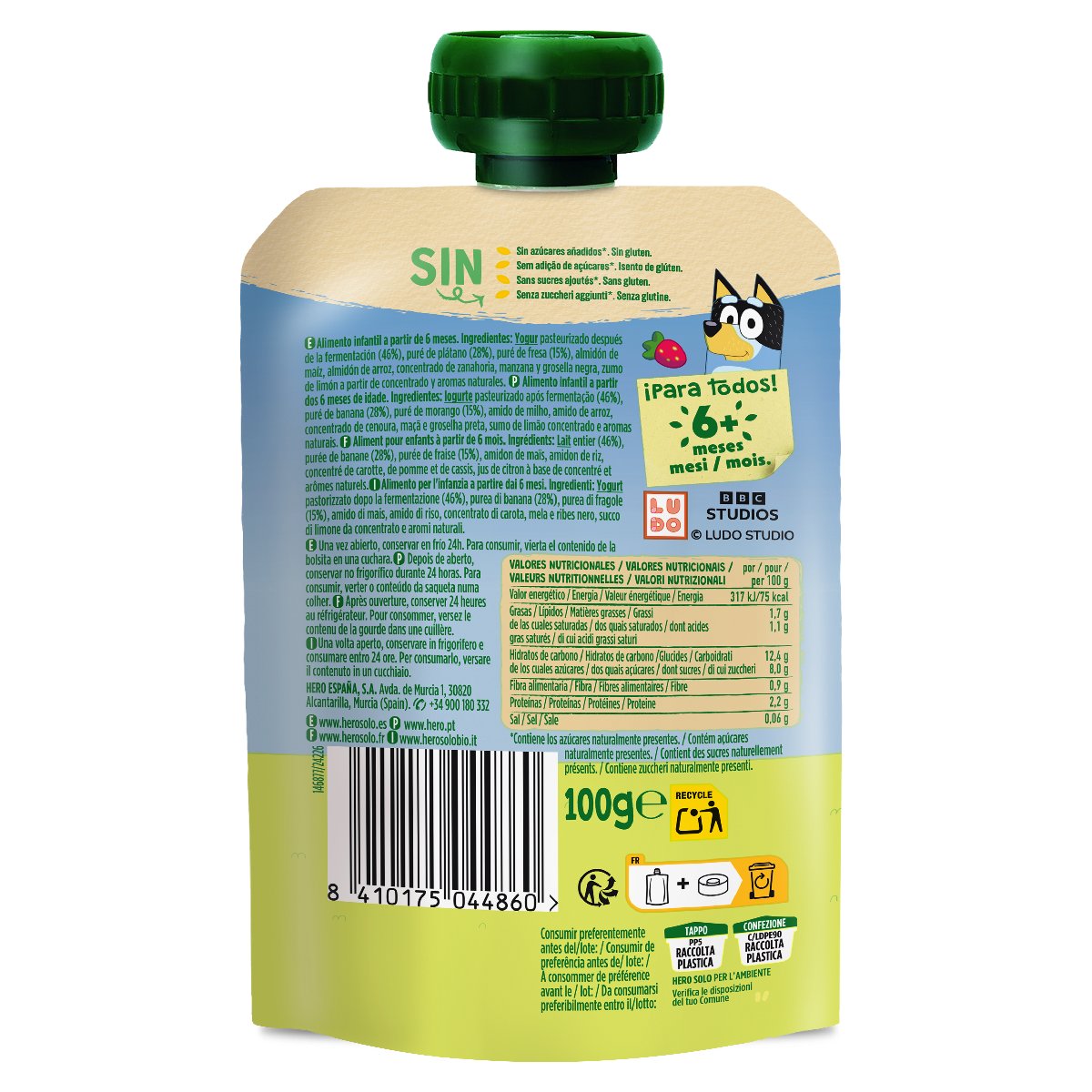 Yogurt alla banana e fragola Hero 100 g