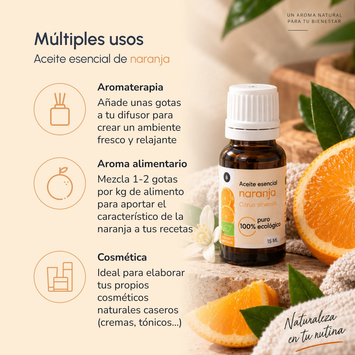 Olio essenziale di arancio dolce Bio Planeta Huerto 15 ml