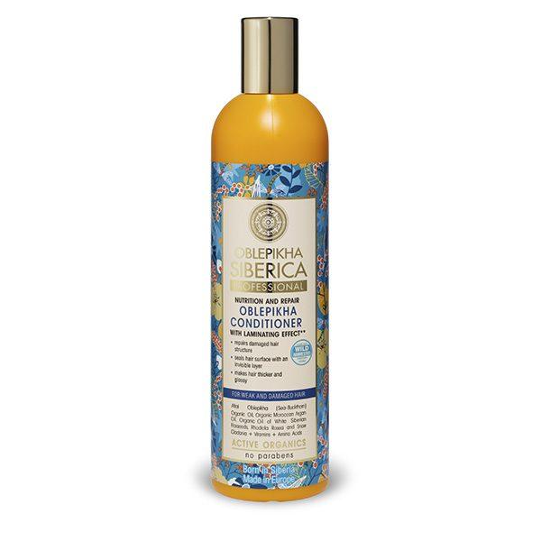 Acondicionador Oblepikha para cabello débil y dañado, 400 ml
