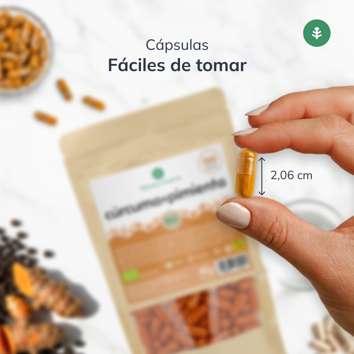 Curcuma biologica + Pepe biologico Planeta Huerto 150 capsule