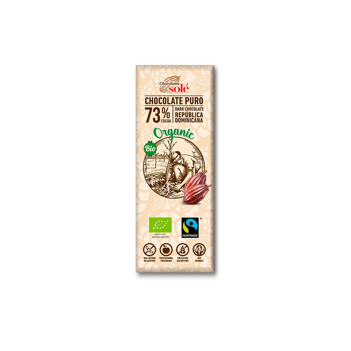 Chocolatina 73% SOLÉ, 25g