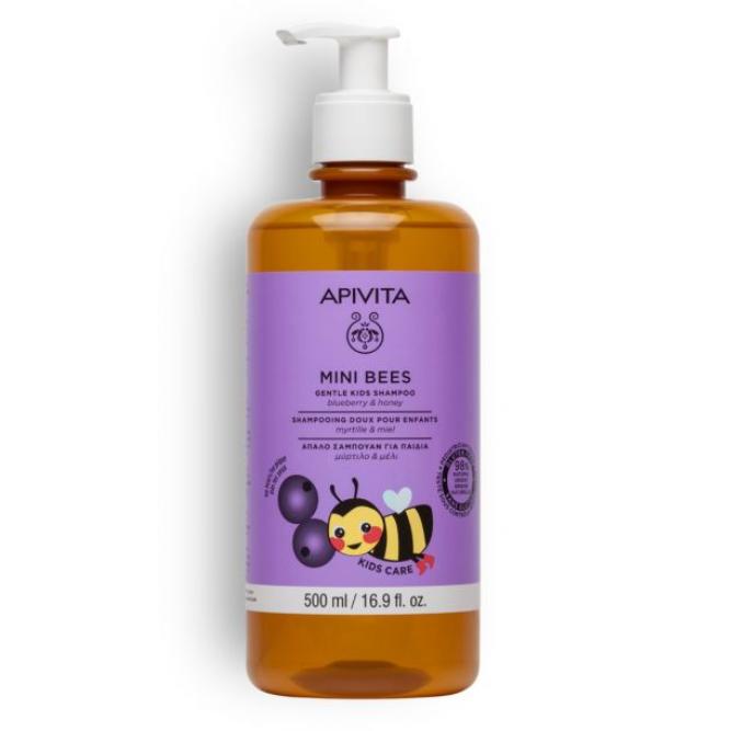 Champú suave para niños arándano y miel Apivita 500 ml