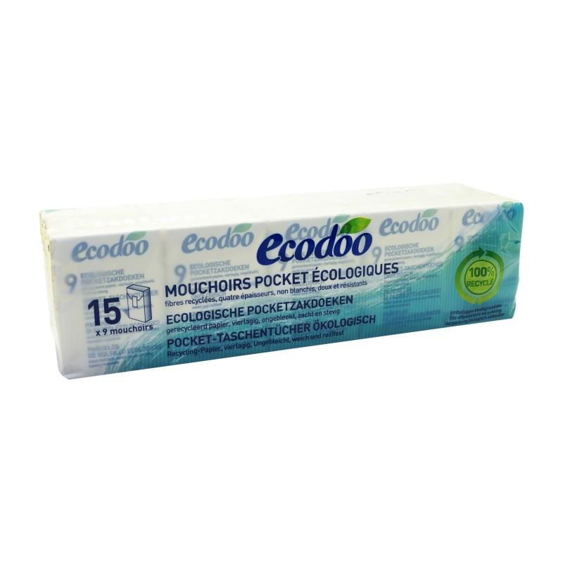 Pañuelo Bolsillo 100% fibra reciclada Ecodoo 15 Uds