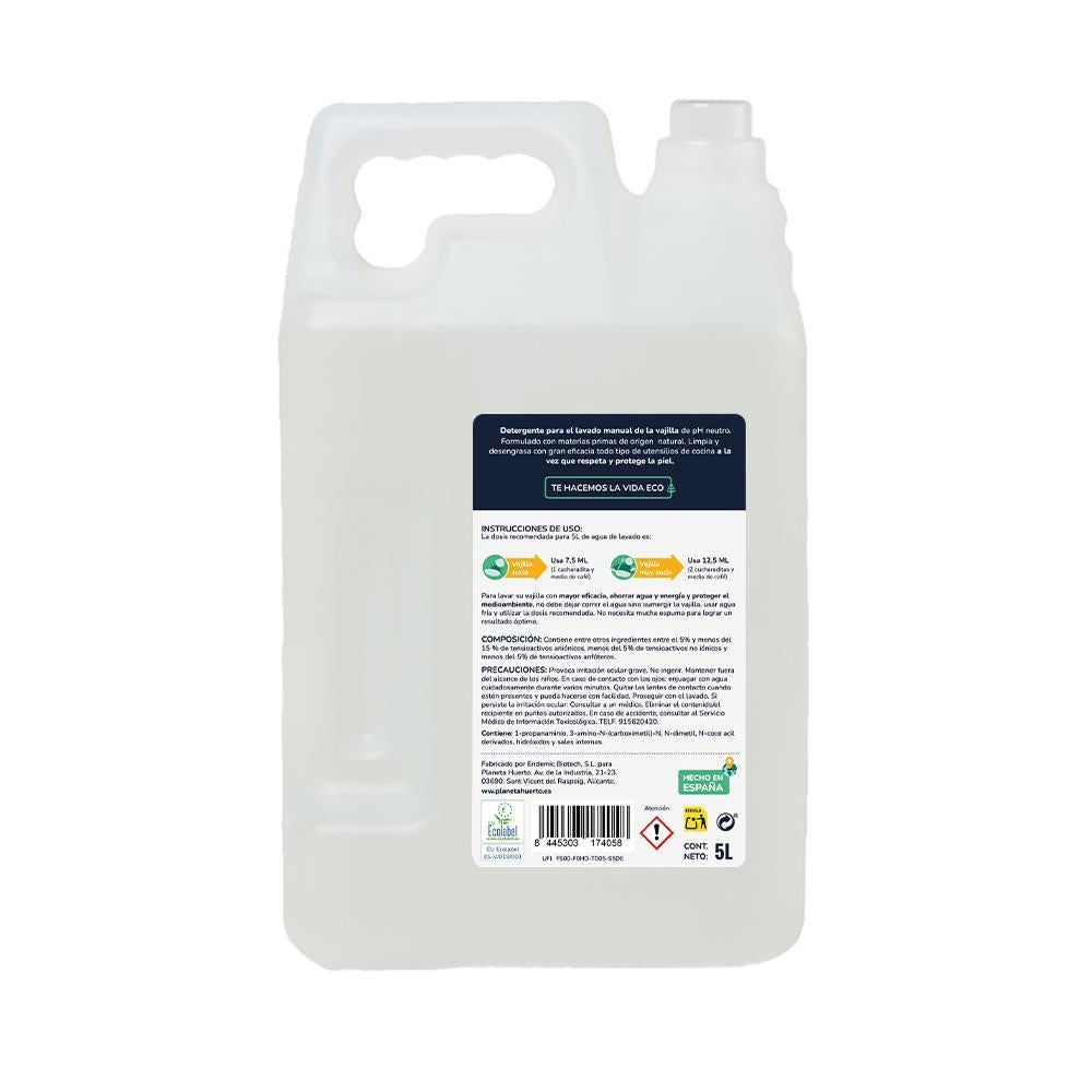 Pack 3xLavavajillas Manual Hipoalergénico Sin perfume Eco Planeta Huerto 5l