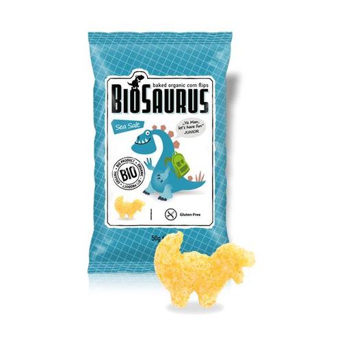 Snack de maíz sal marina Biosaurus BIO 50 g.