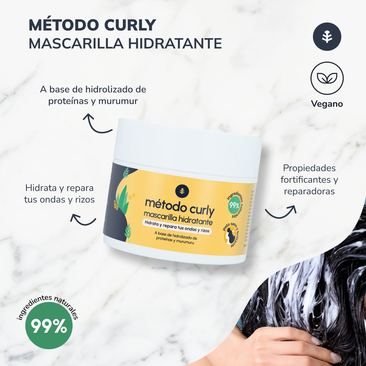 Impacco metodo ricci: shampoo, maschera e trattamento Planeta Huerto