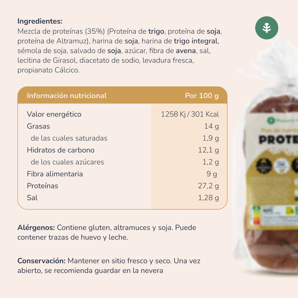 Panino proteico per hamburger Planeta Huerto, 2 x 80 grammi