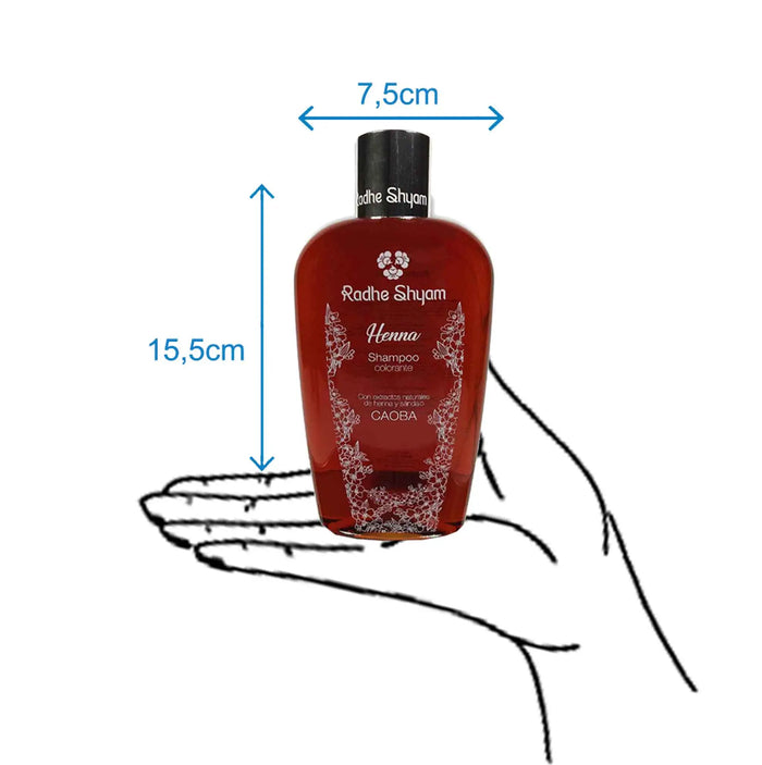Shampoo all'henné mogano colorante Radhe