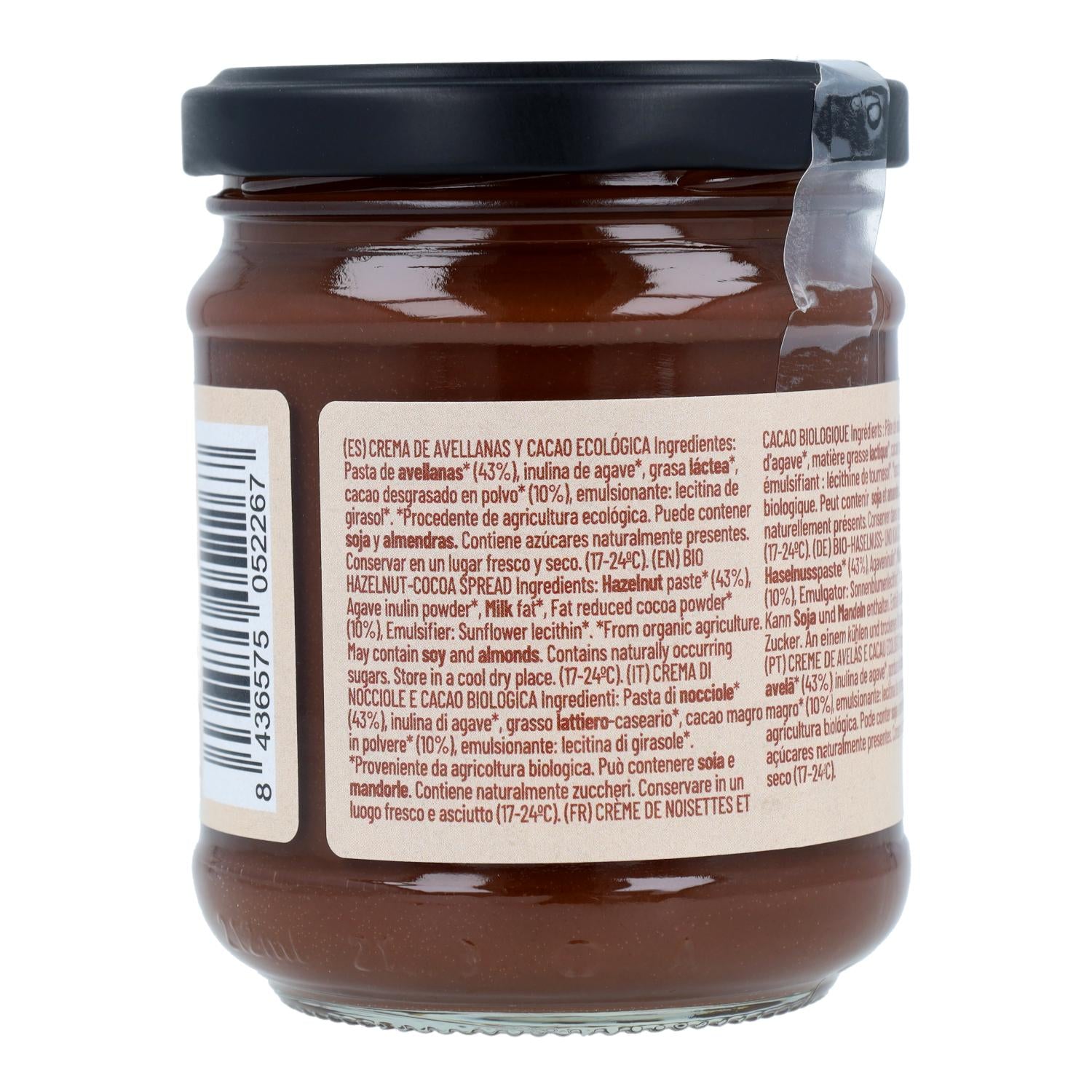 Crema BIO de Cacao y Avellanas Natruly 200 g