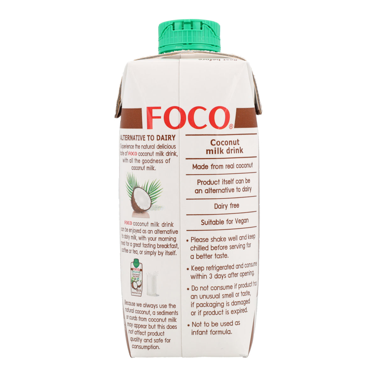 Bevanda al latte di cocco biologico Foco 330 ml.