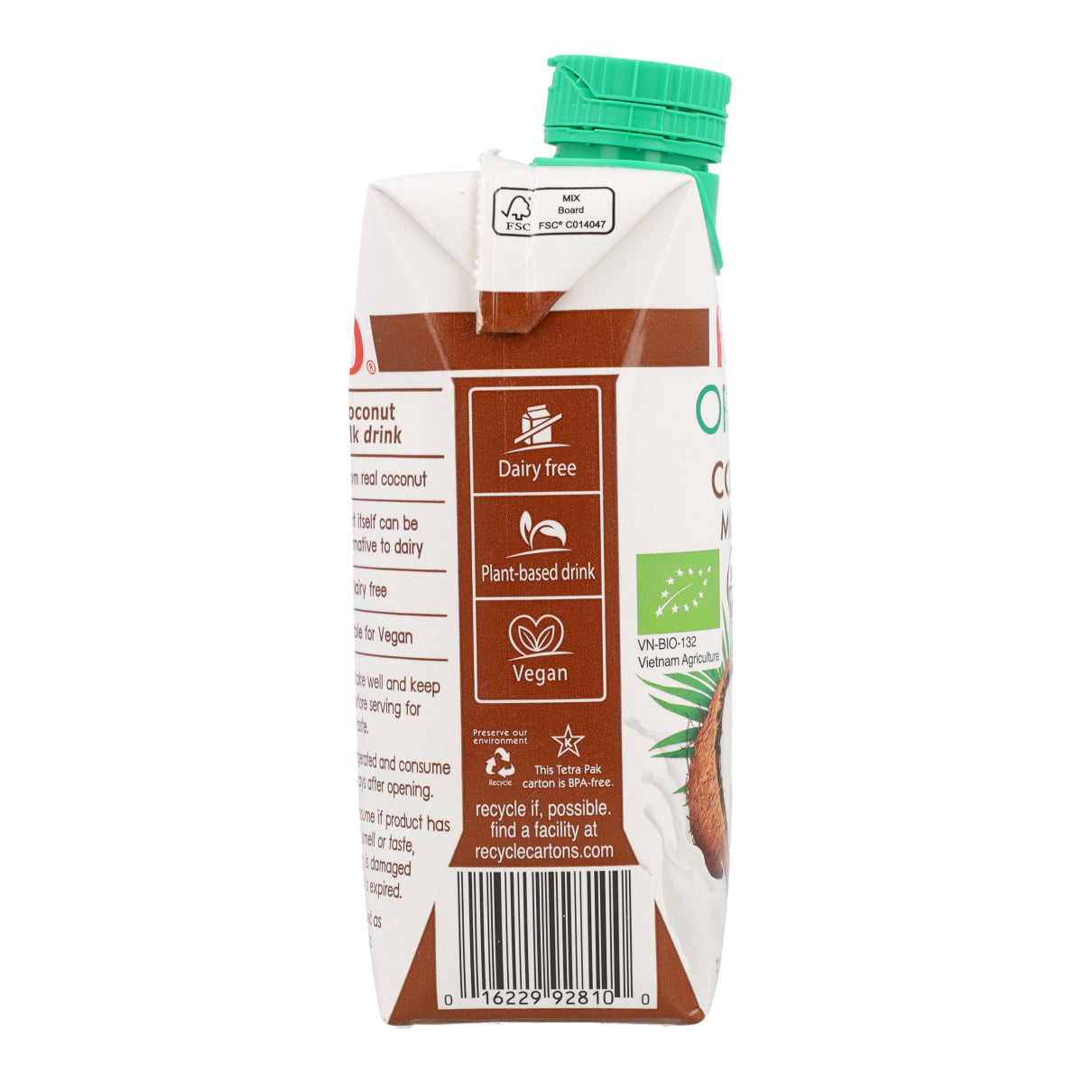Bevanda al latte di cocco biologico Foco 330 ml.