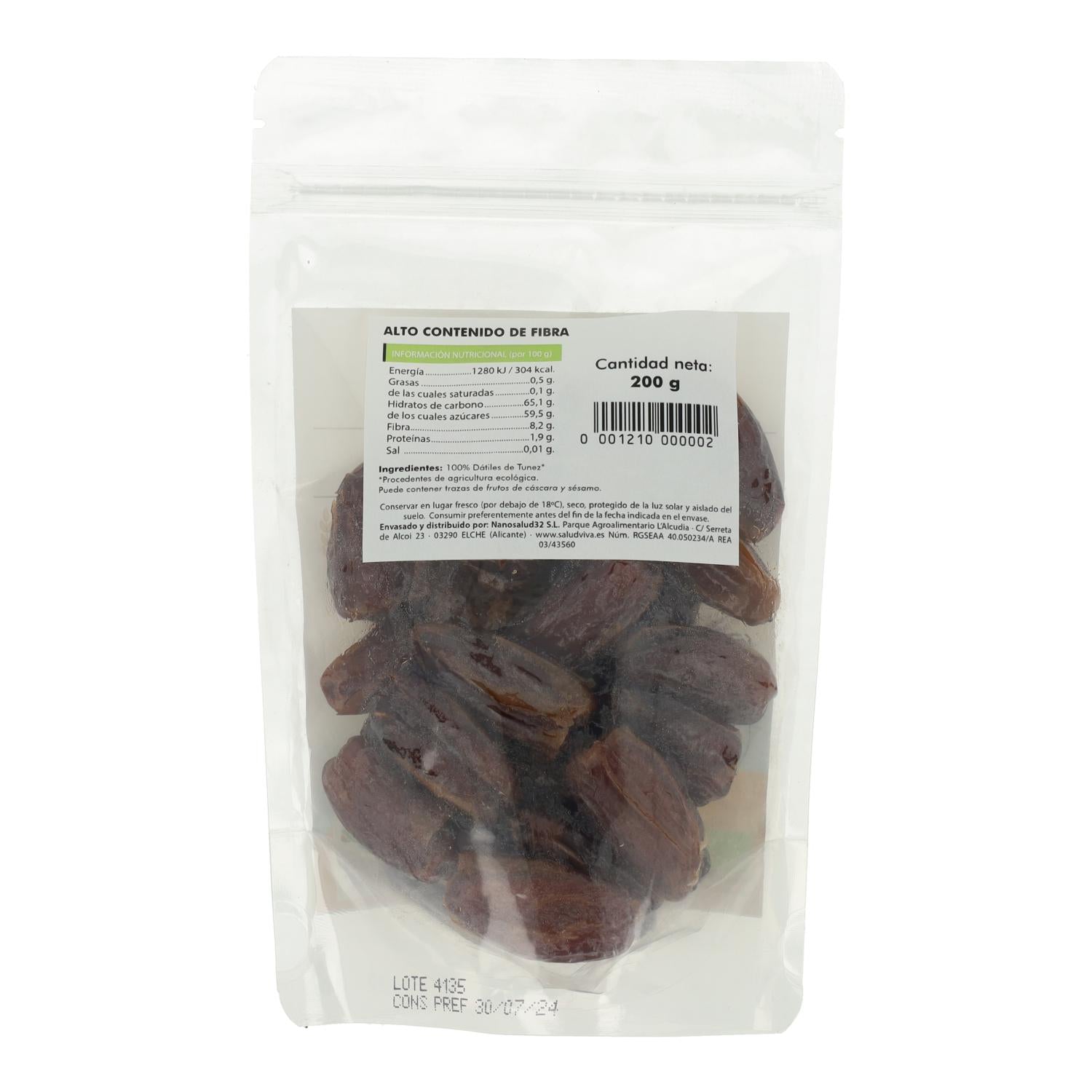 Dátiles De Túnez ECO 200 g, Salud Viva