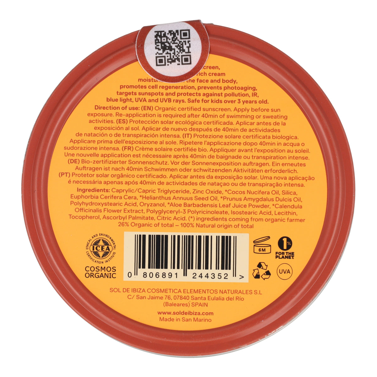 Crema solare SPF30 BIO 100 g