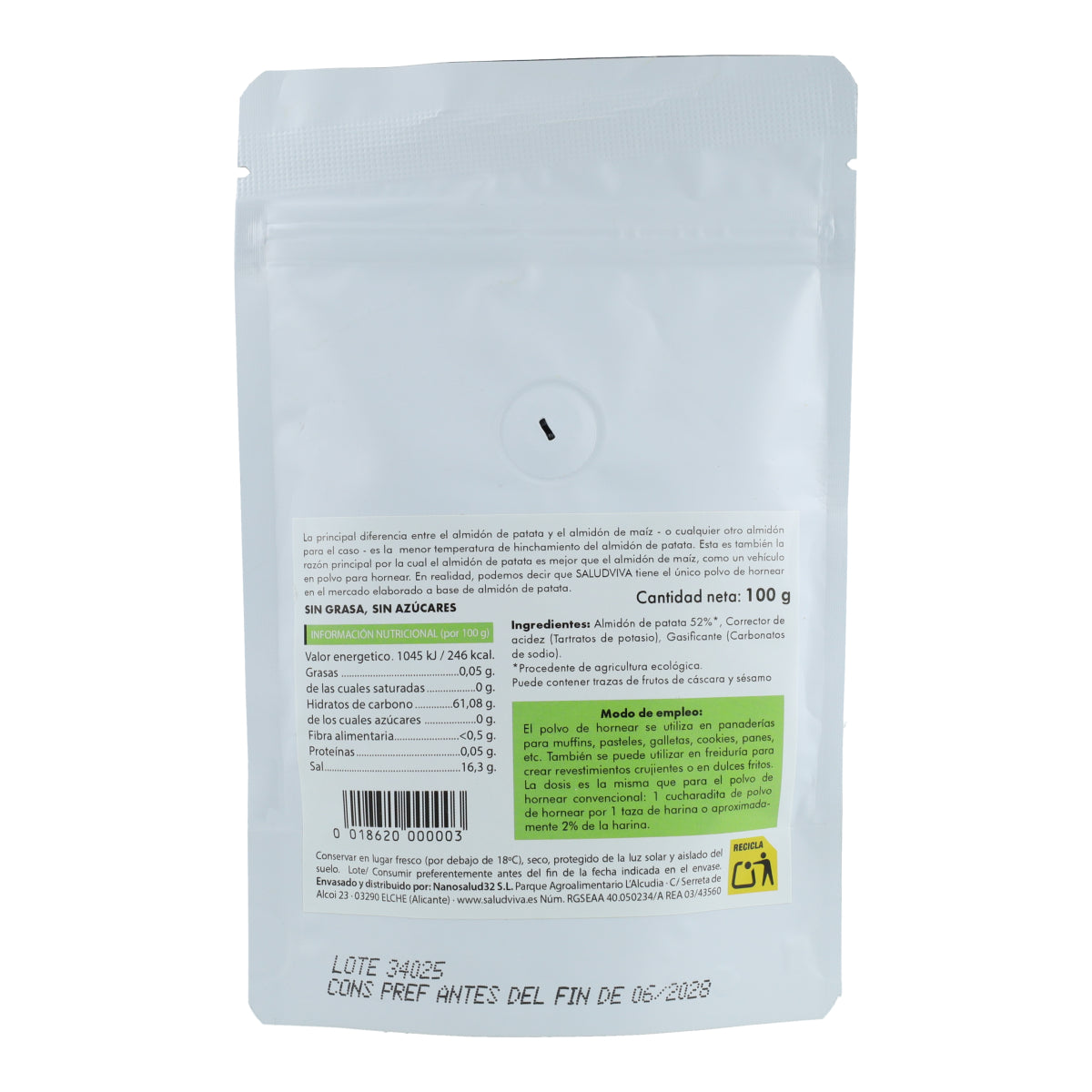 Lievito in polvere Premium Salud Viva 100 g