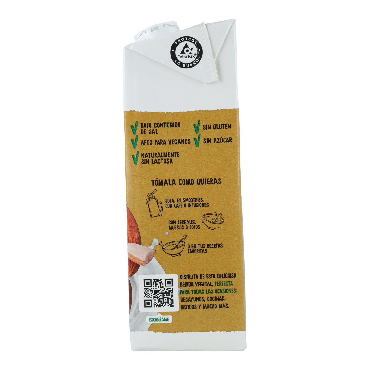 Bevanda vegetale di mandorle 0% zucchero biologico, 1L Ecocesta