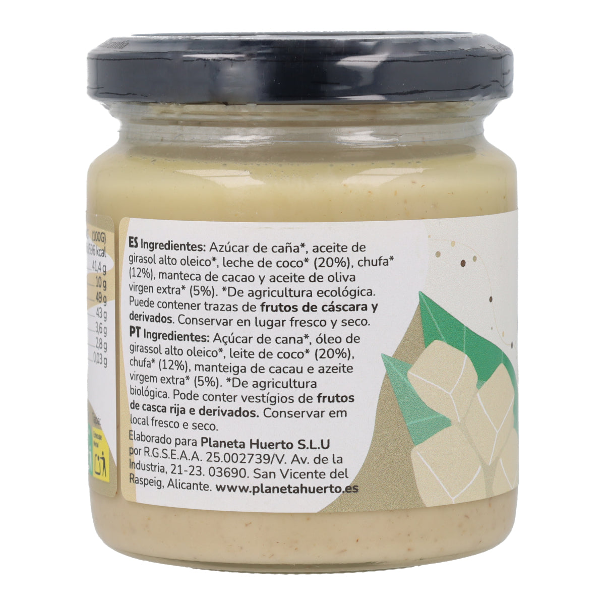 Crema vegana al cioccolato bianco ECO Planeta Huerto 230 g