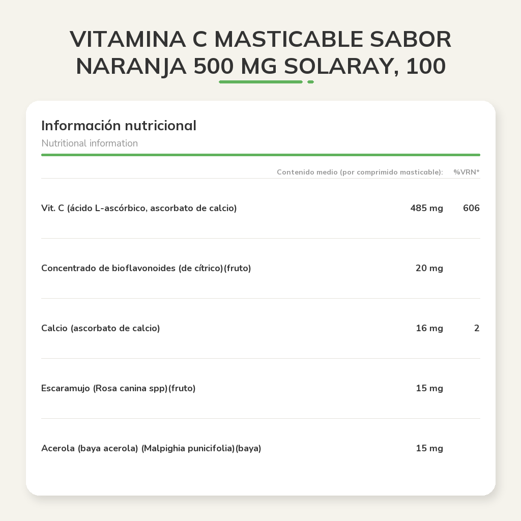 Información nutricional
