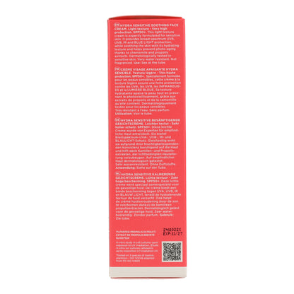 Crema solare lenitiva Hydra Sensitive SPF50 Apivita 50 ml
