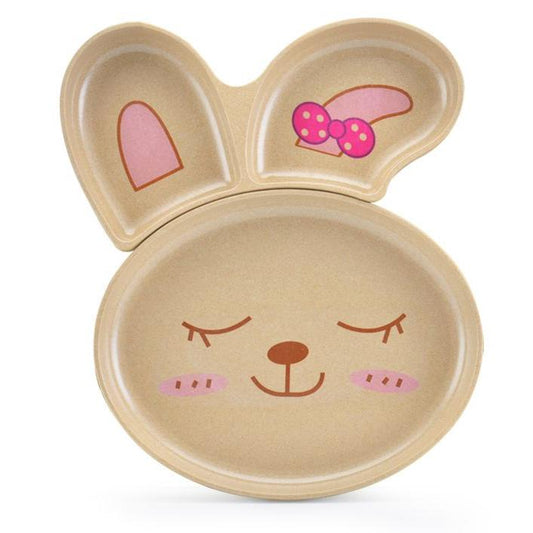 Plato infantil animales Husk's plato conejita (2 piezas)