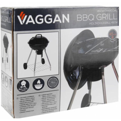 Barbacoa Con Ruedas Negra 47Cm