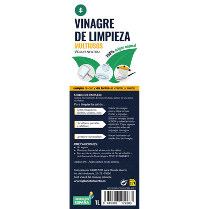 Vinagre Blanco de Limpieza Planeta Huerto 1L