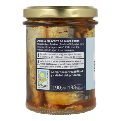 Pack 6x Sardinas en aceite de oliva virgen extra ECO Planeta Huerto 190 g