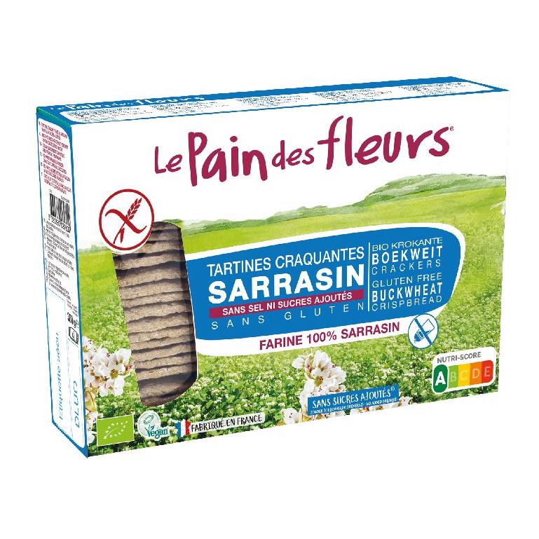 Tostadas Crujientes Crakers de Trigo Sarraceno sin sal sin gluten BIO Le Pain de Fleurs 300 g