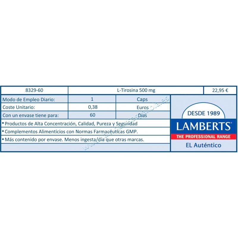 L-Tirosina 500 mg Lamberts