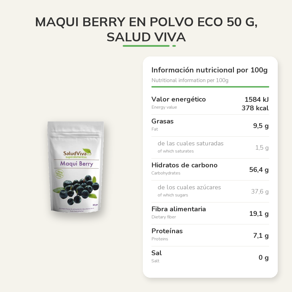 Información nutricional