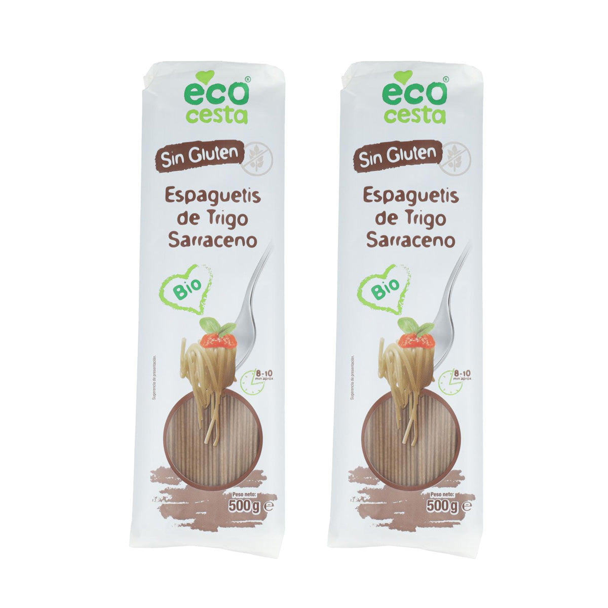 Pack 2x Espaguetis de Trigo Sarraceno sin gluten BIO Ecocesta, 500 g