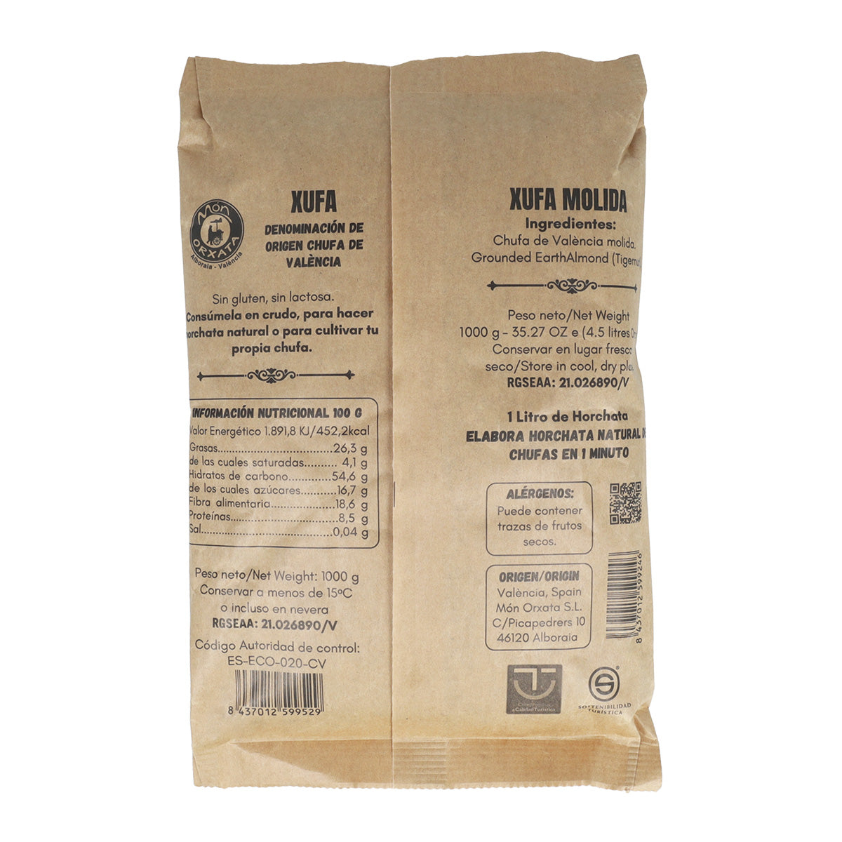 Xufa de Valencia molida Mon Orxata 1 Kg