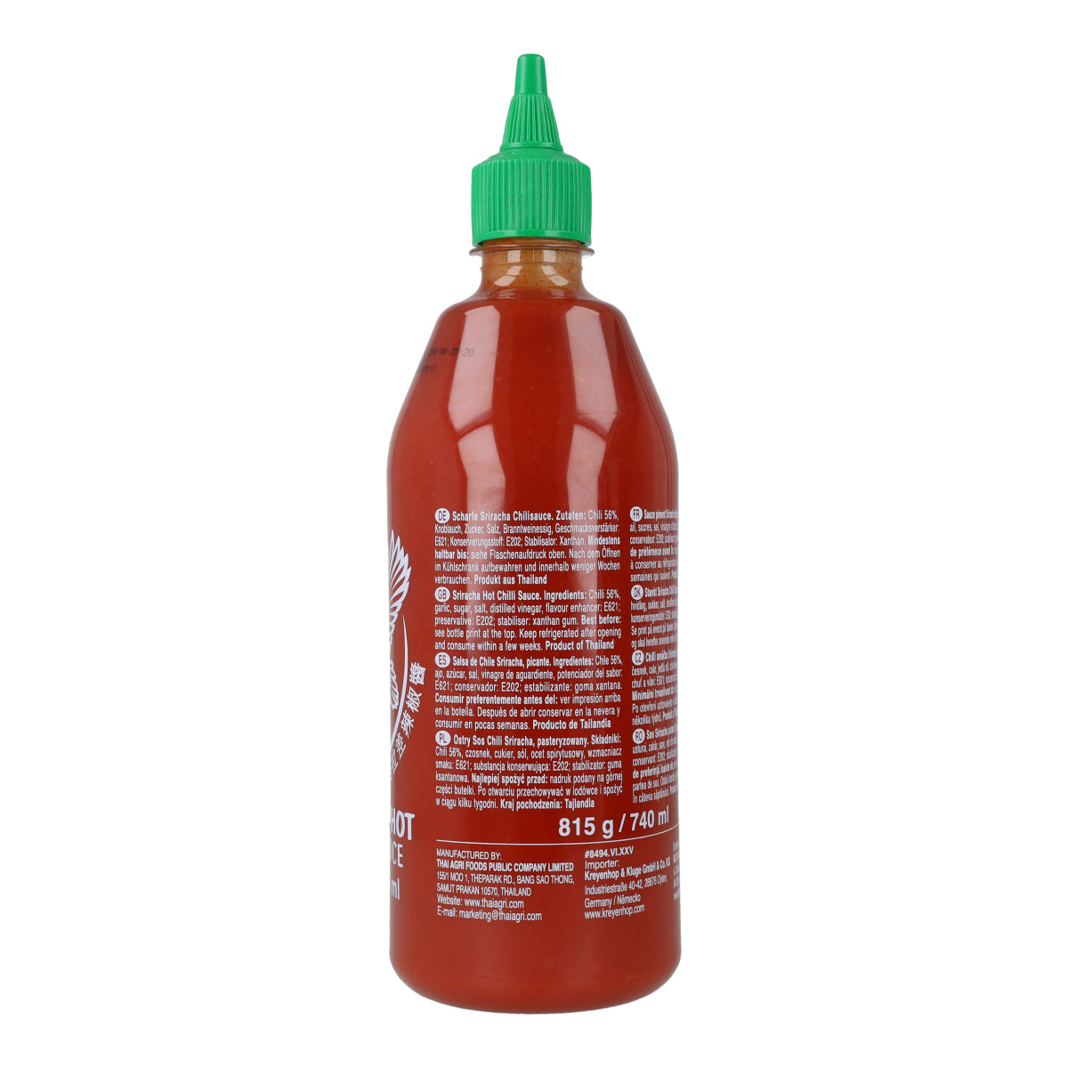 Salsa Sriracha al peperoncino tradizionale senza glutammato monosodico Uni-Eagle 815 g – Piccante cremosa in stile tailandese