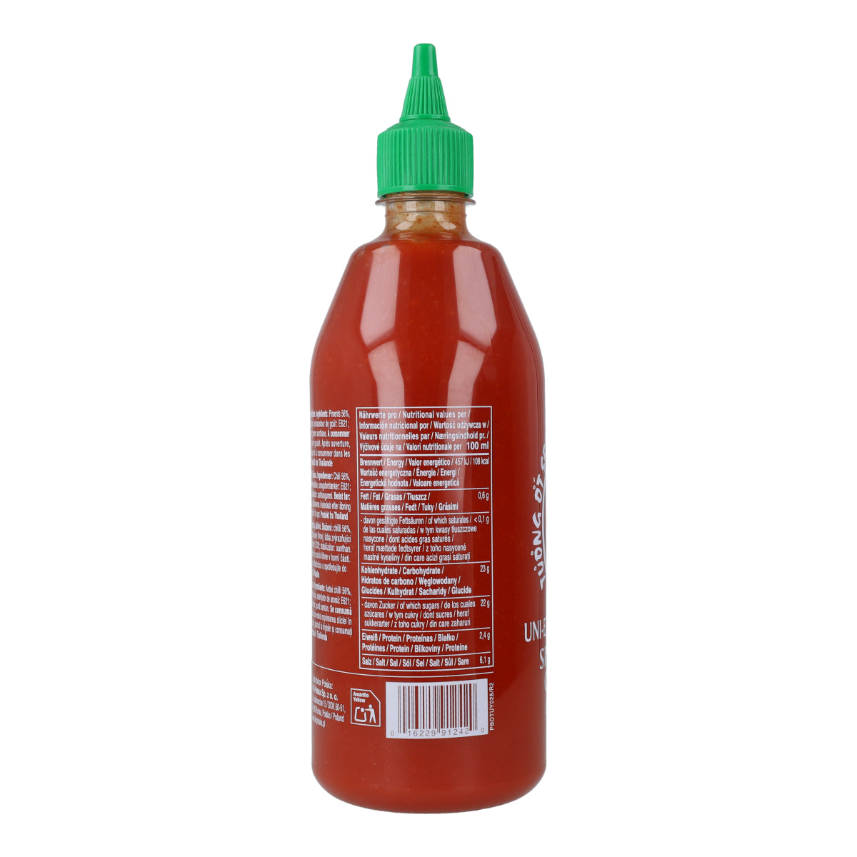 Salsa Sriracha al peperoncino tradizionale senza glutammato monosodico Uni-Eagle 815 g – Piccante cremosa in stile tailandese