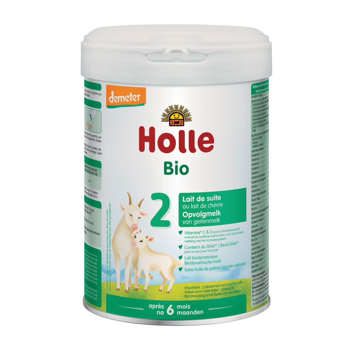 Latte di capra di proseguimento 2 (dopo il 6° mese) LATA, Holle, 800 g