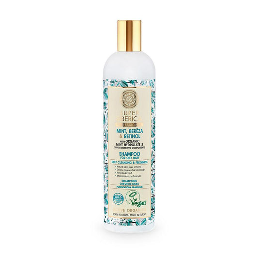 Champú para cabello Graso con Menta, Abedul y Retinol Natura Siberica 400 ml