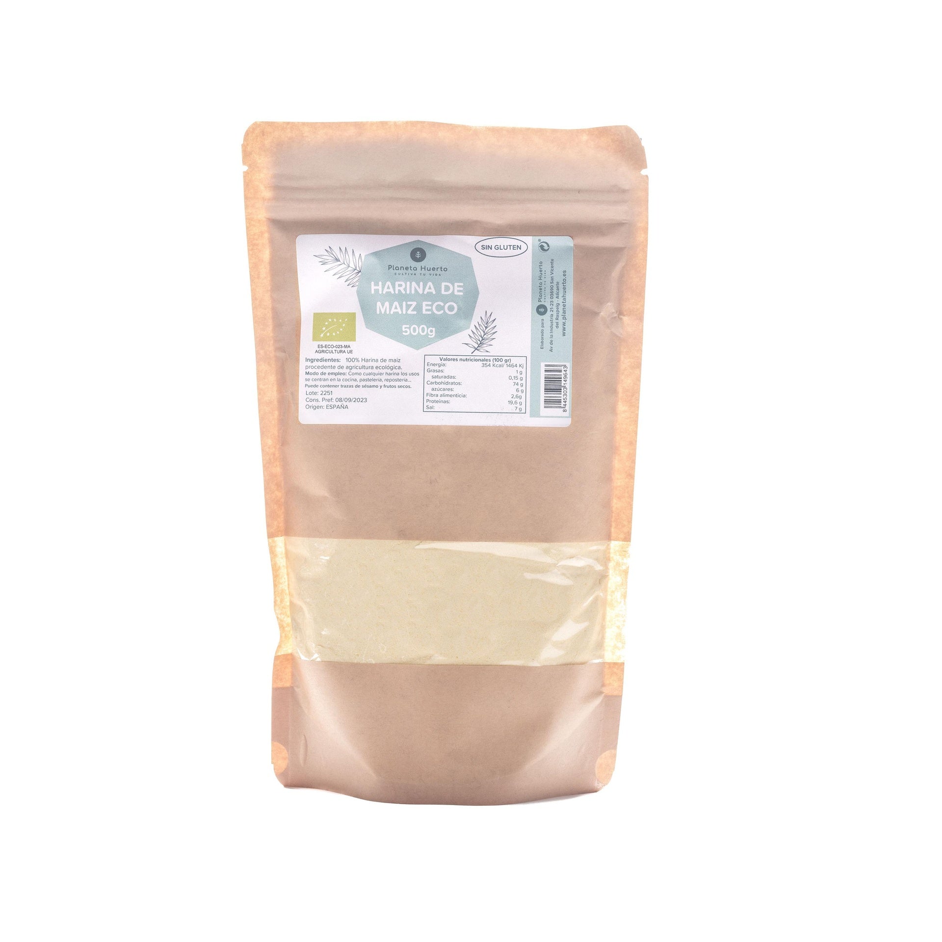 Harina de maíz Sin Gluten  ECO Planeta Huerto 500 g