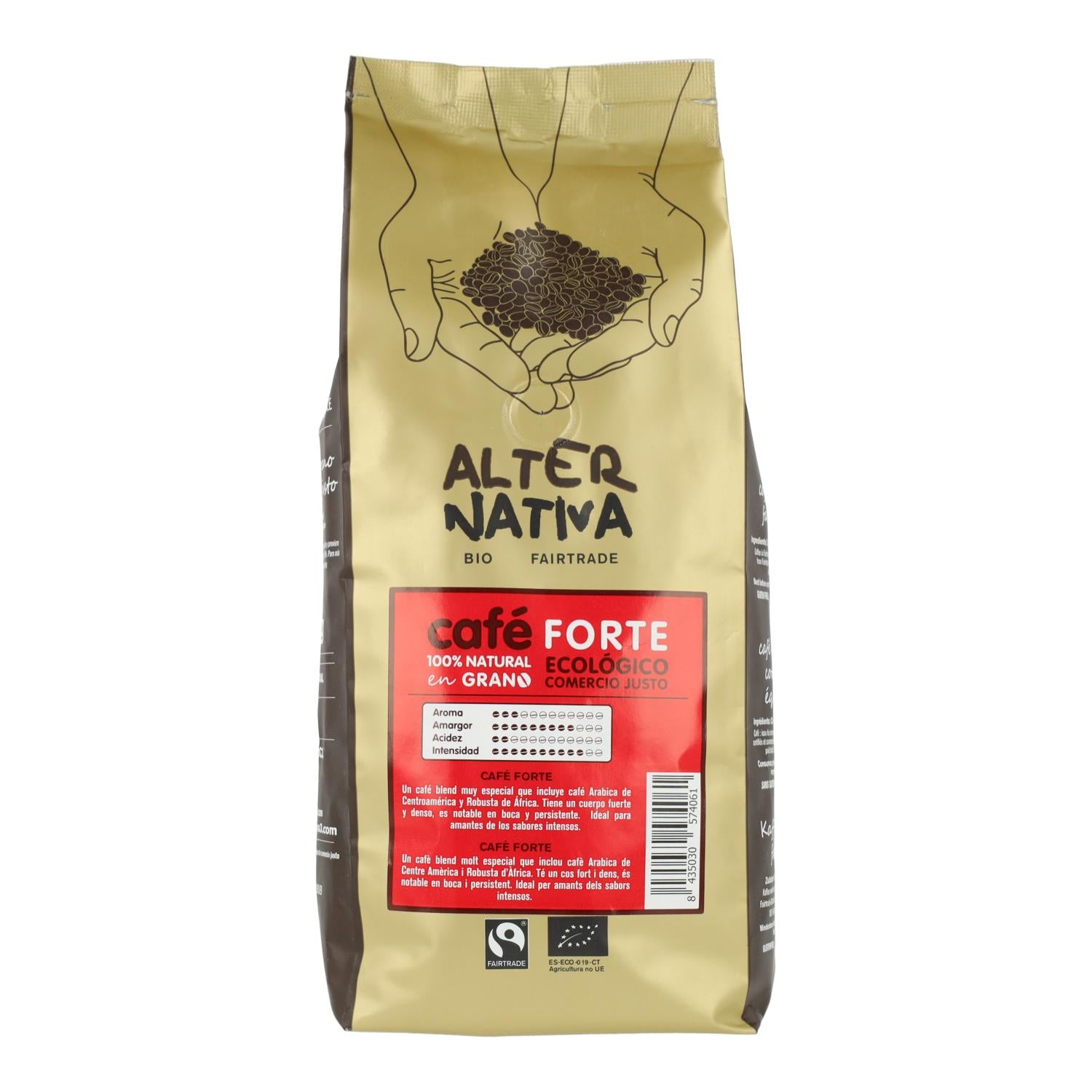 Café Biológico en grano Forte Alternativa 500g
