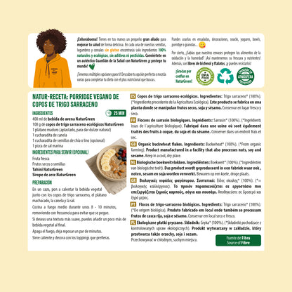 Fiocchi di grano saraceno BIO senza glutine Naturgreen, 250 g