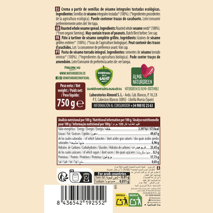 Tahin tostato Naturgreen 800 g