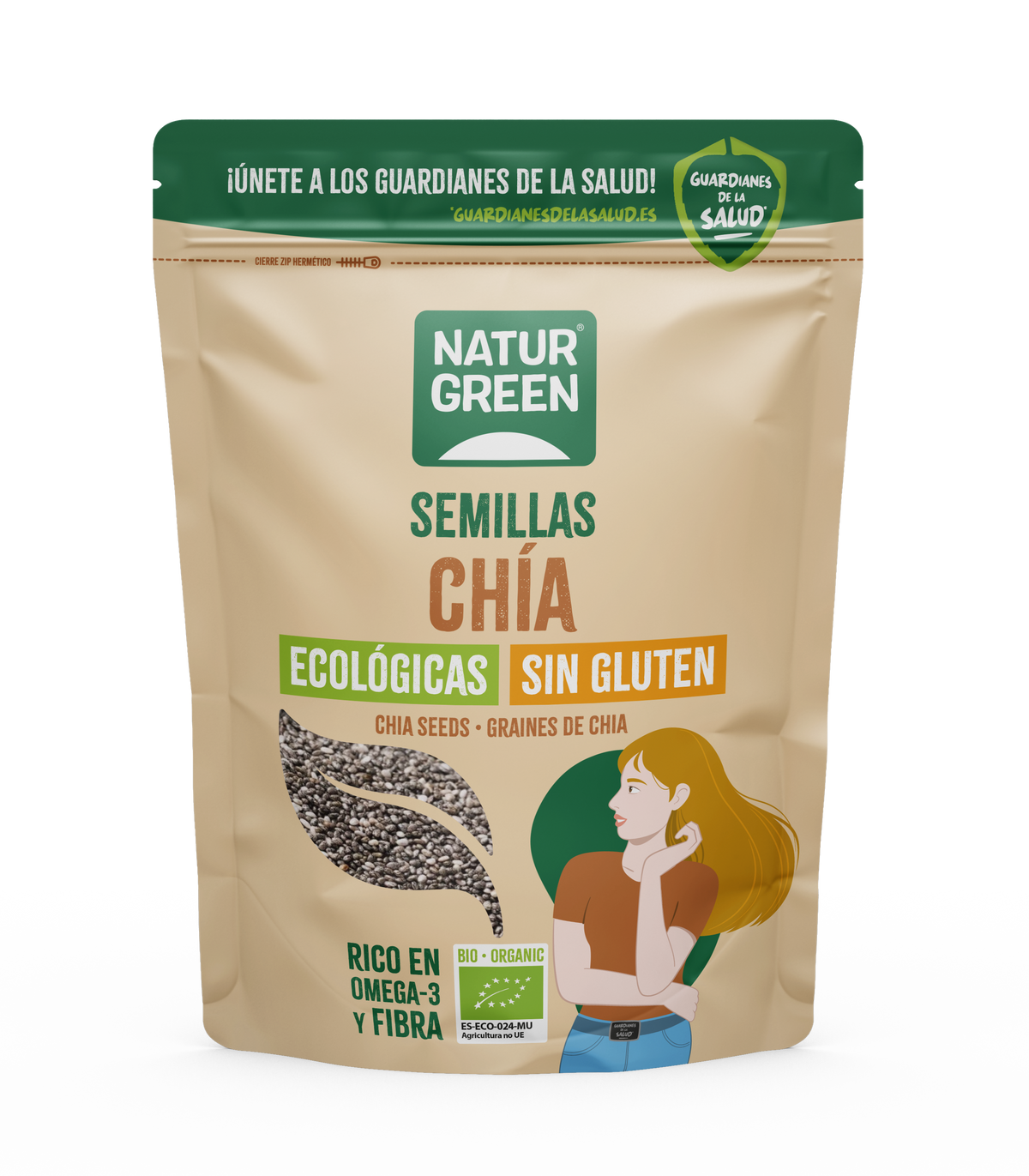 Semi di chia biologici, NaturGreen, 500 g