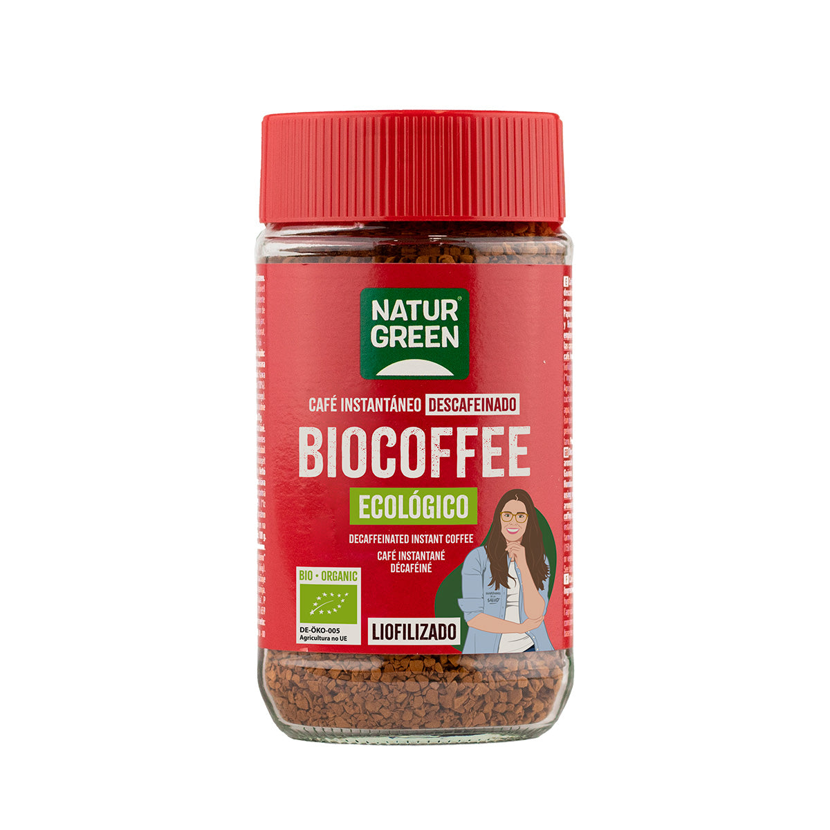 Caffè solubile decaffeinato biologico Premium NaturGreen 100 g